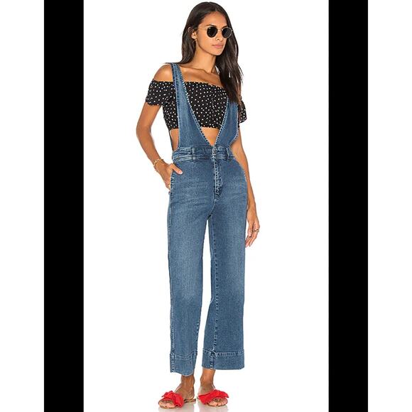 Free People A-Line Overalls Size 26 Cropped - Picture 1 of 5